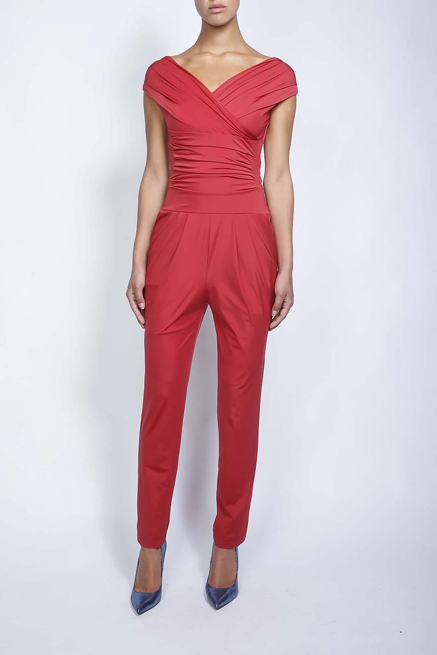 SK jumpsuit cherry red
