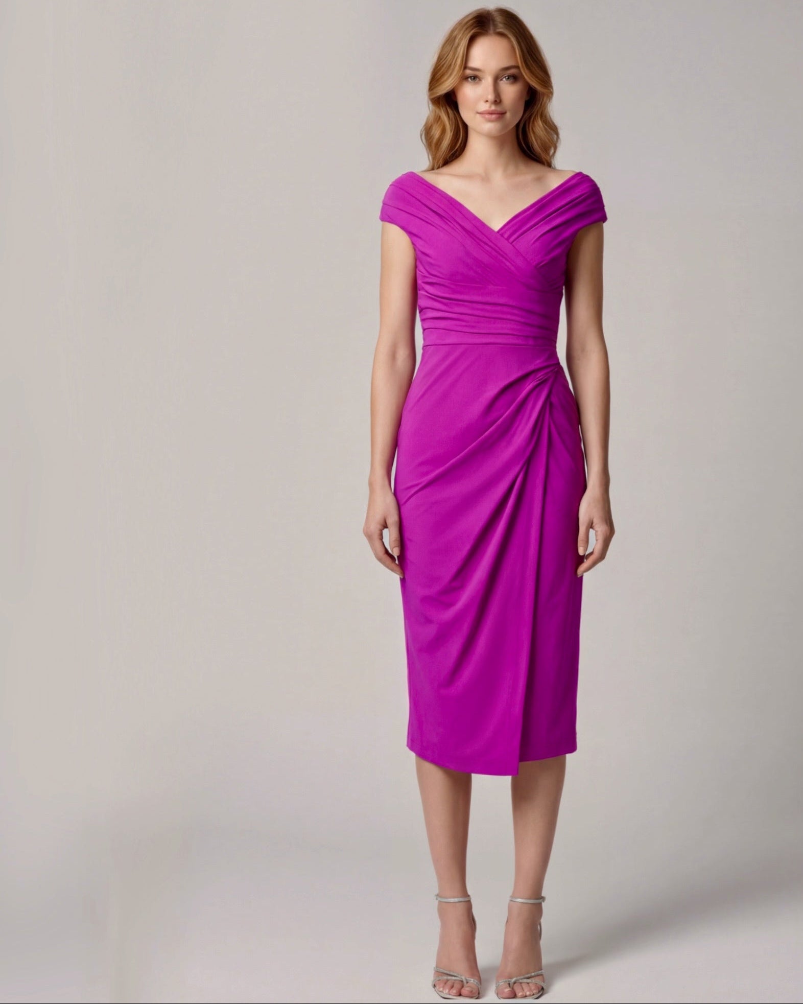 Midikleid aus Jersey Fuchsia von Sonja Kiefer