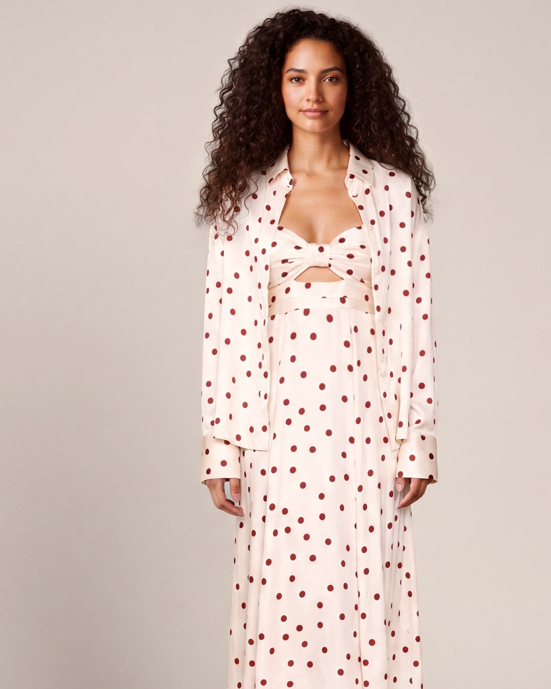 Polka Dot Shirt creme