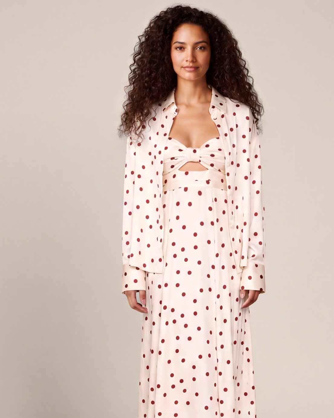 Polka Dot Shirt creme
