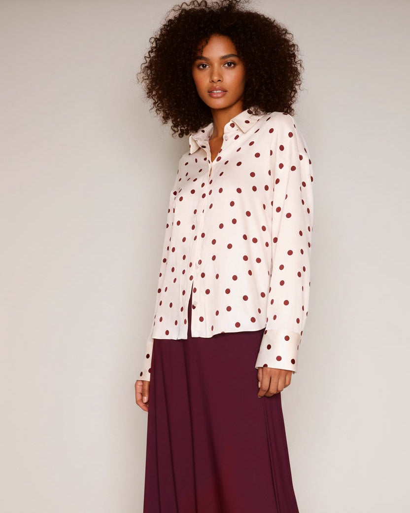 Gepunktete Bluse Creme von Sonja Kiefer
