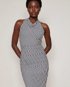 Striped Halterneck Dress Breton