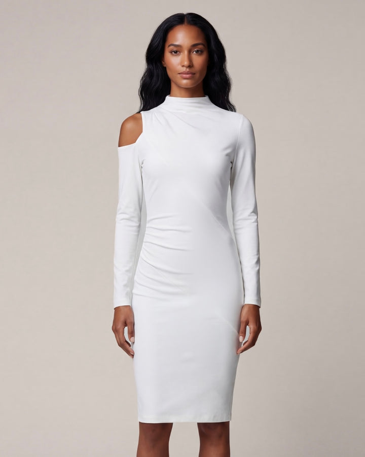 Cut-out Dress Jersey ivory