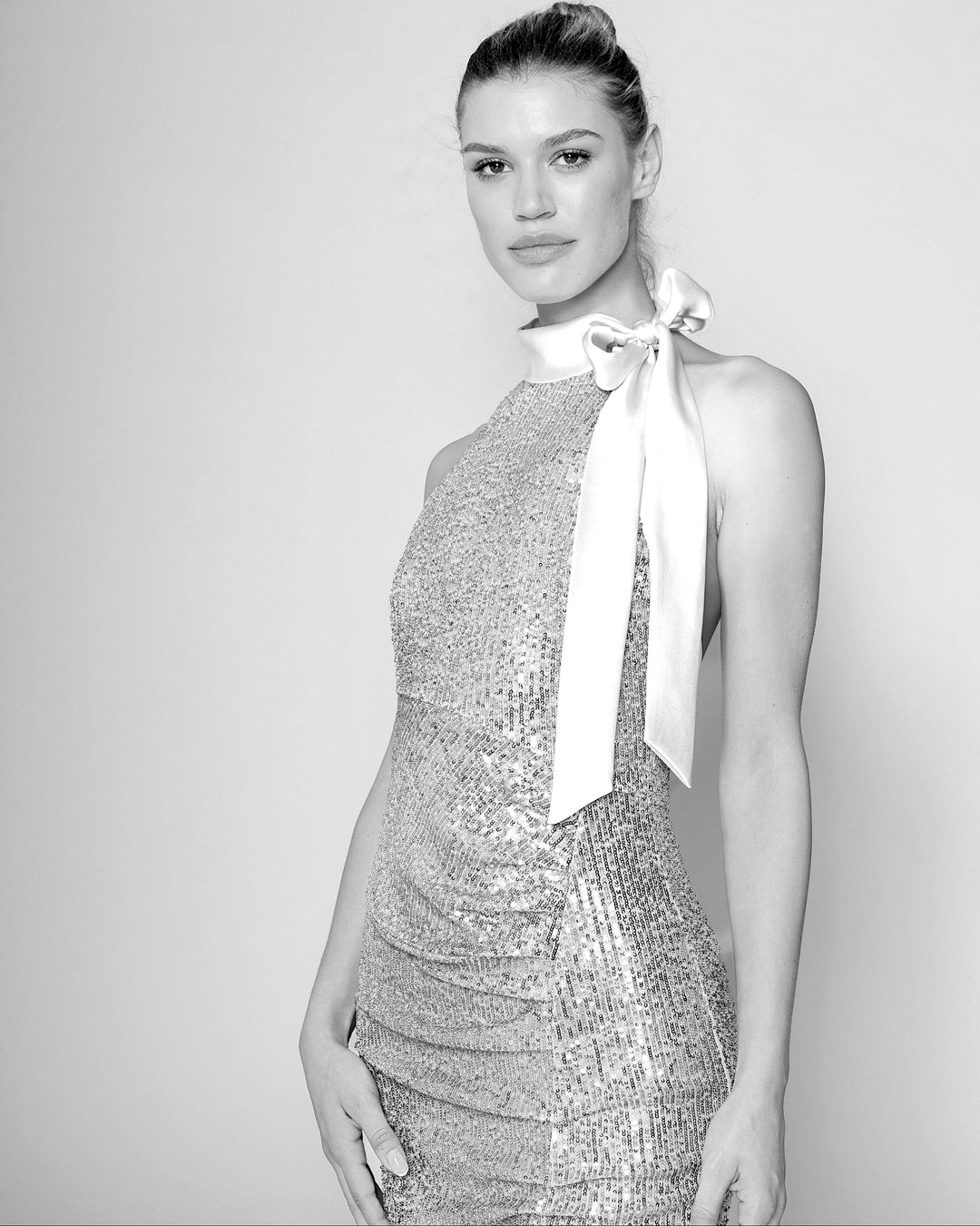 Halterneckdress Glow gold