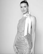 Glow Gold Halterneck Dress