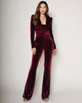 Samt-Catsuit Bordeaux von Sonja Kiefer