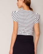Striped Cropped Jersey Top