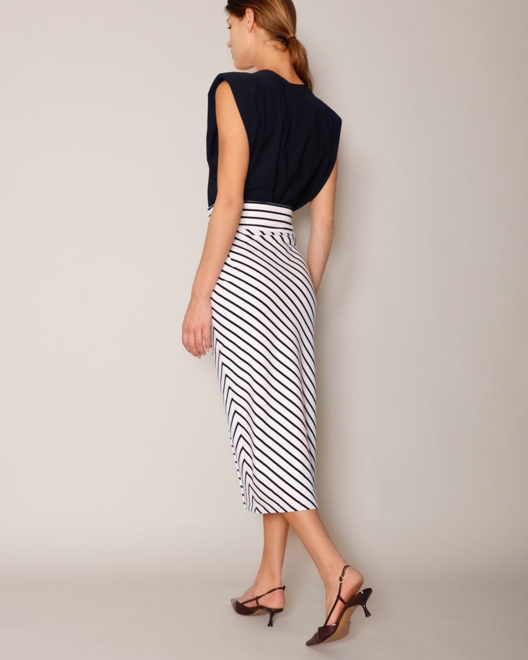 Striped Jersey Skirt