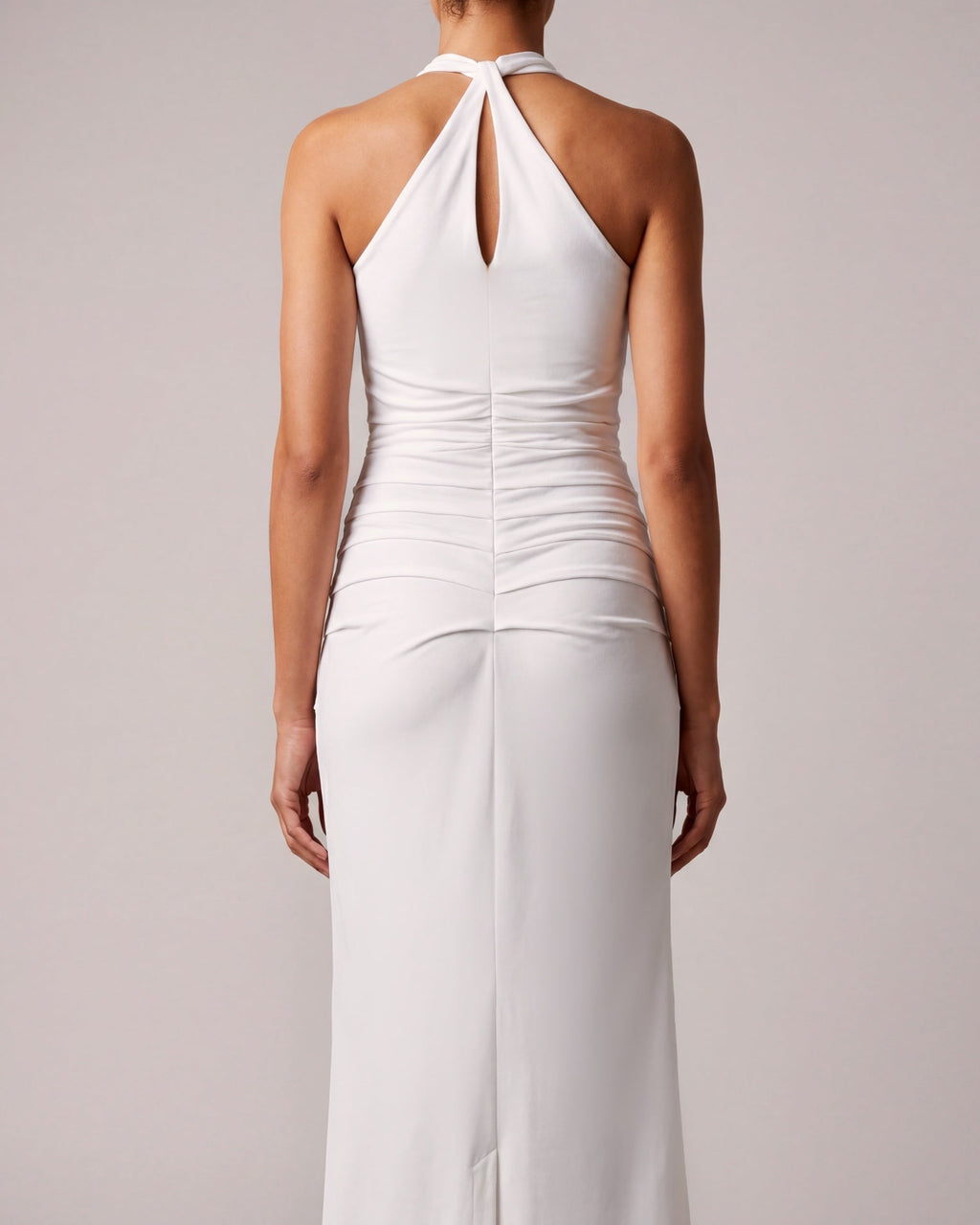 Jersey Drape Dress white