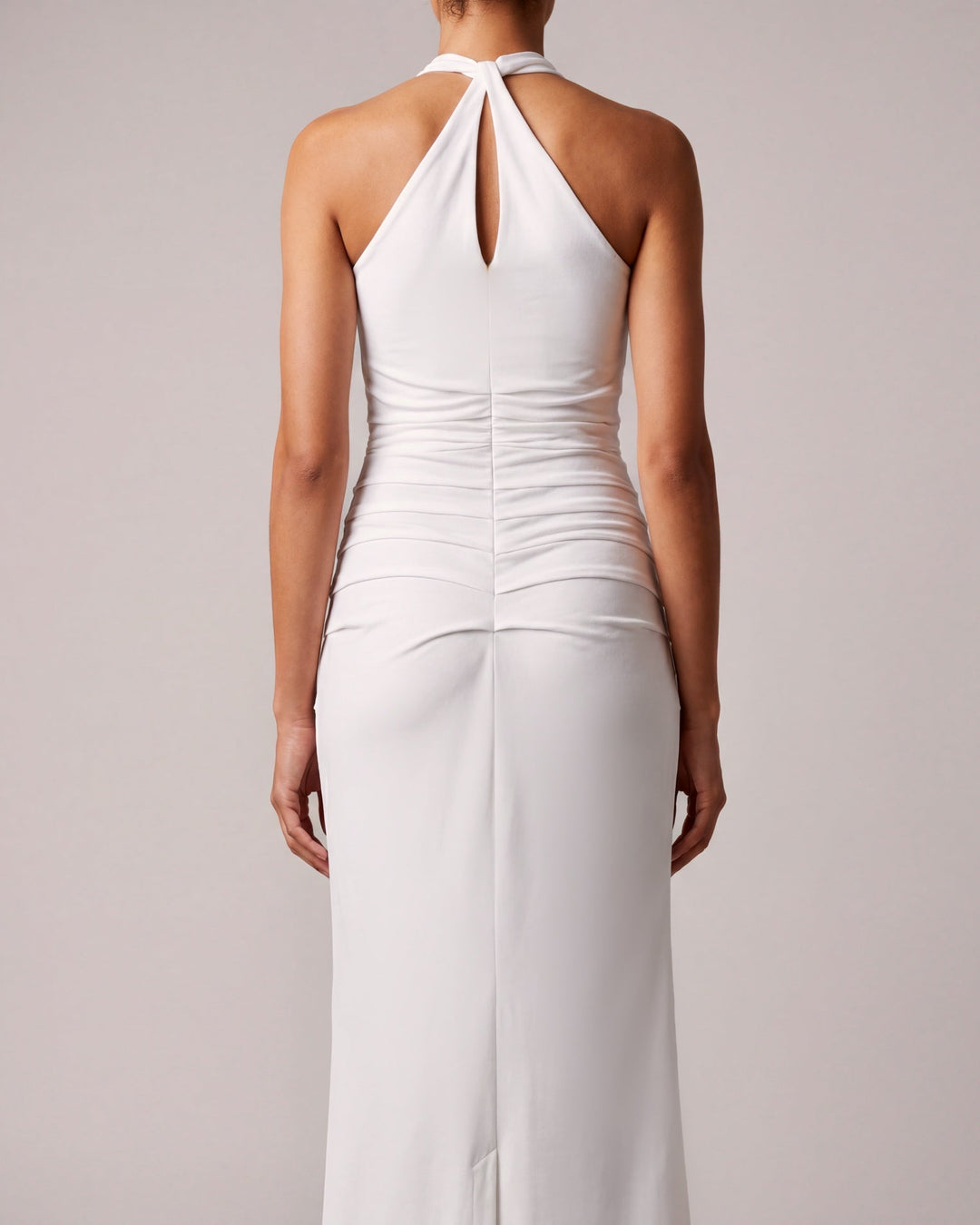 Jersey Drape Dress white