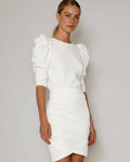Puffed Sleeved Shirt off white
