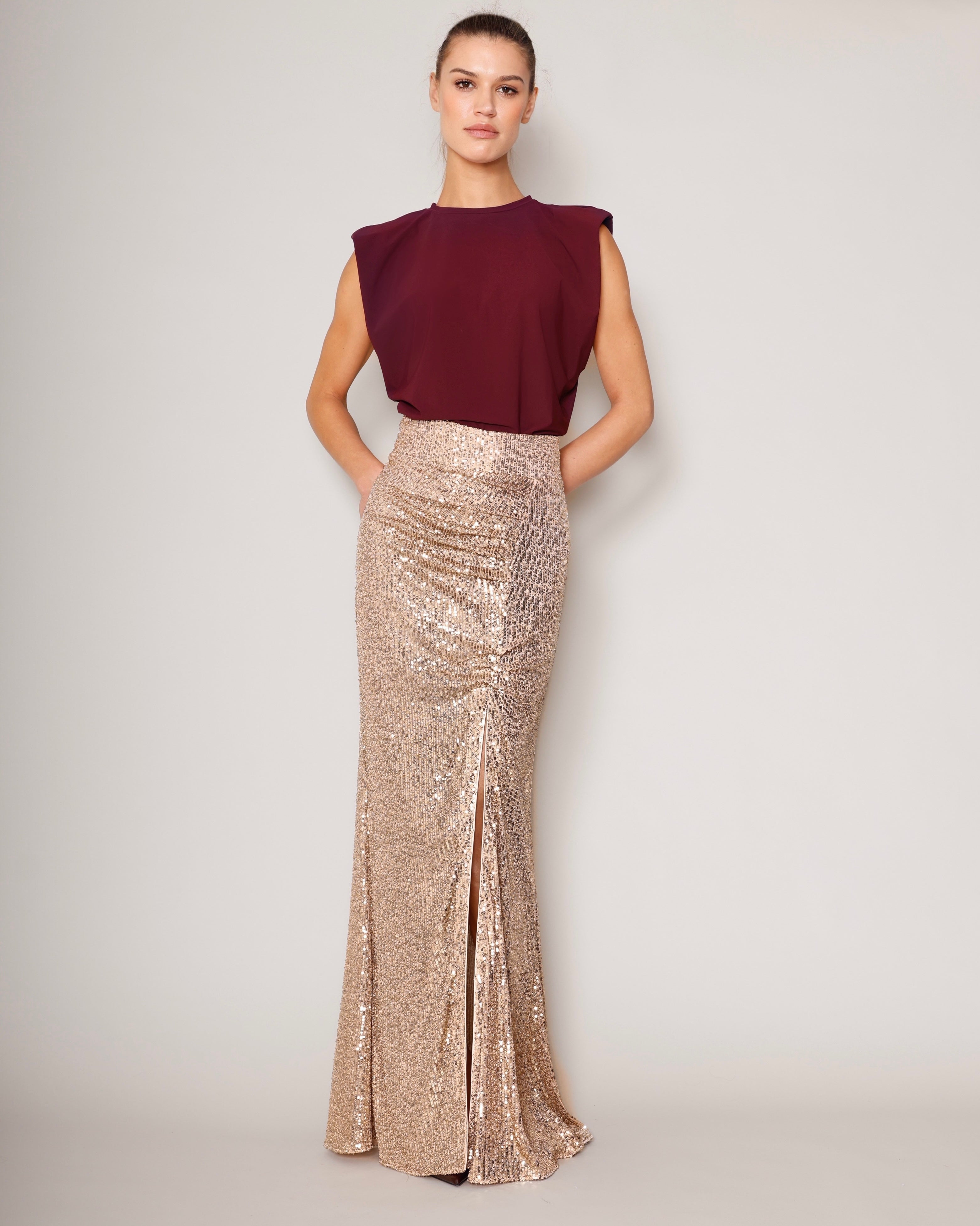 High-Waist-Rock Glow Gold von Sonja Kiefer