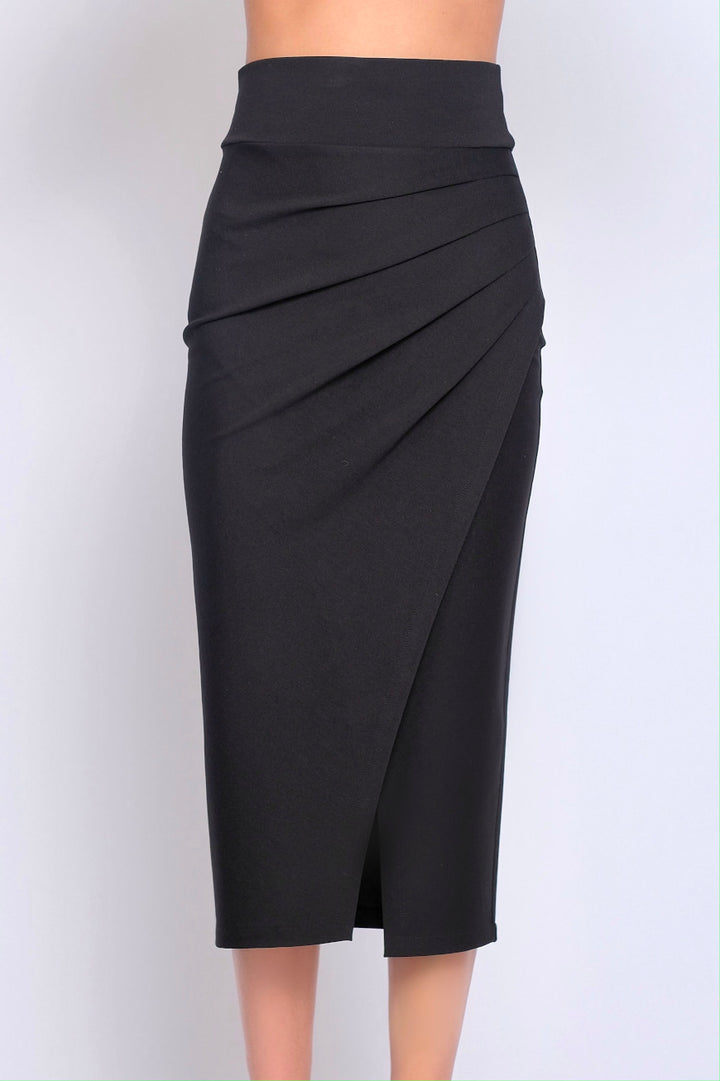 3/4 Jersey Skirt black- BACK IN STOCK
