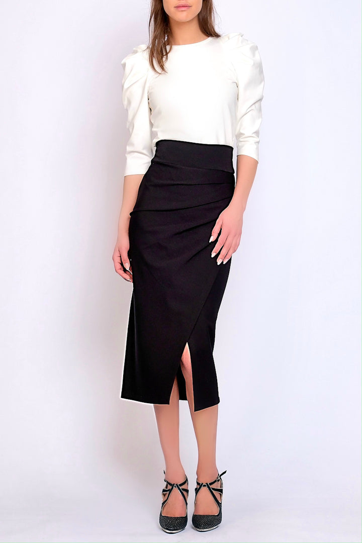 3/4 Jersey Skirt black- BACK IN STOCK