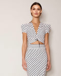 Gestreiftes Cropped-Top aus Jersey von Sonja Kiefer