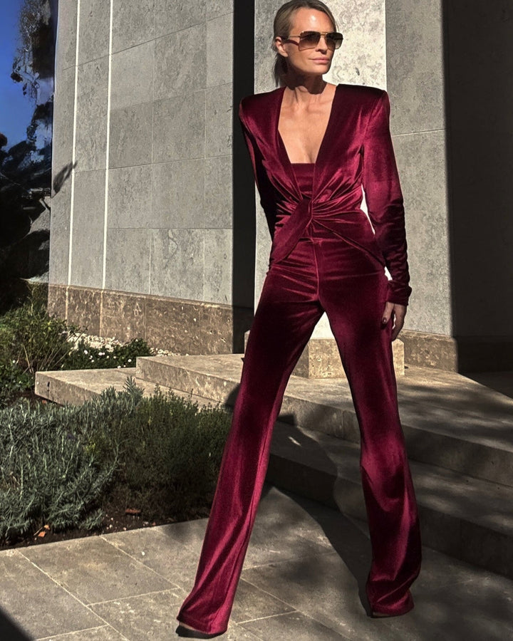 Velvet Catsuit Bordeaux