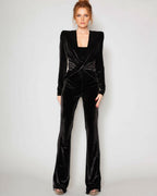Velvet Catsuit black