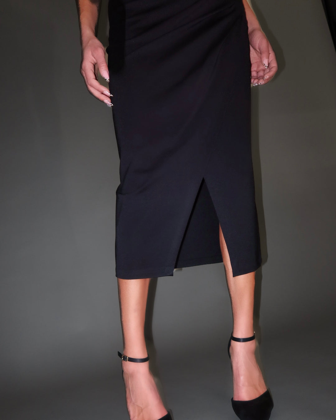 3/4 Jersey Skirt black