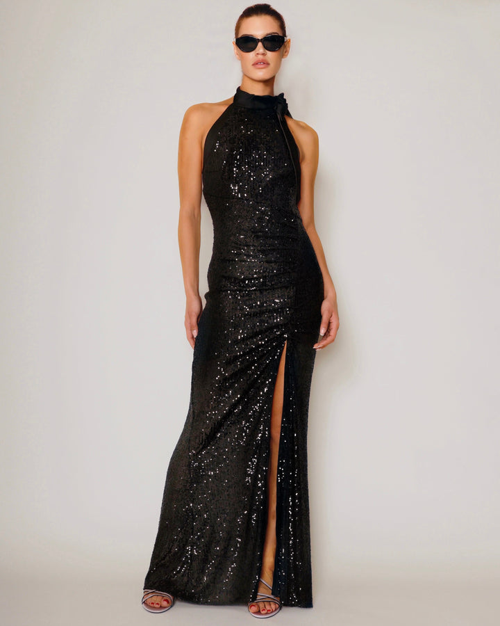 Halterneckdress Glow black