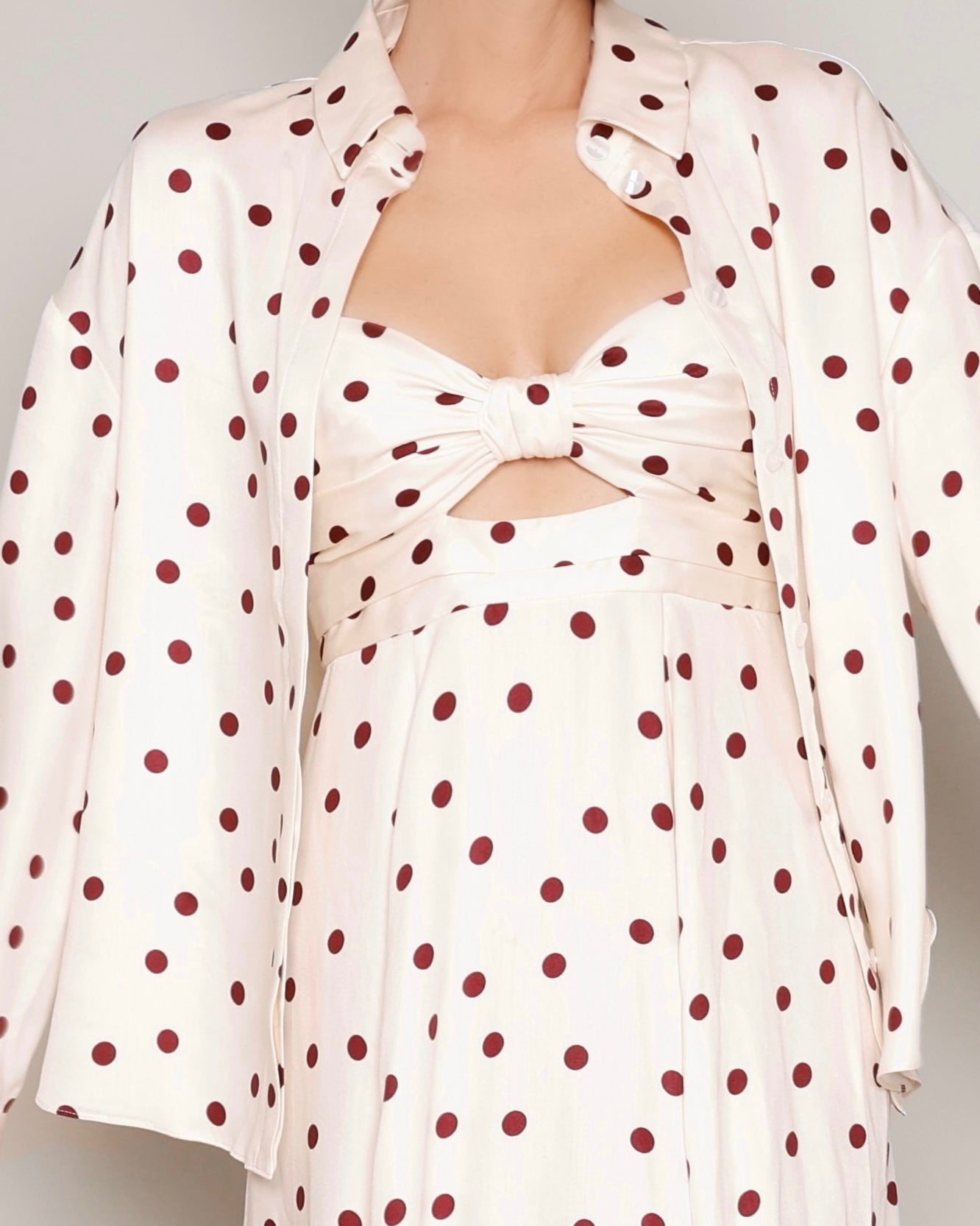 Polka Dot Shirt creme