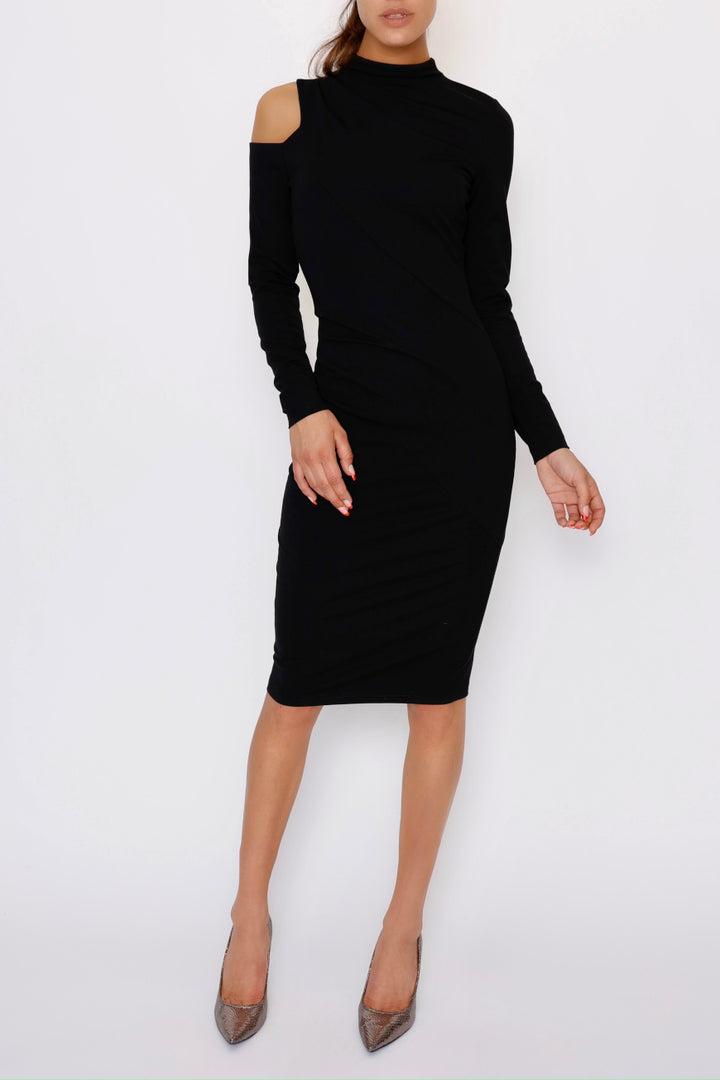 Cut-out Dress Jersey black