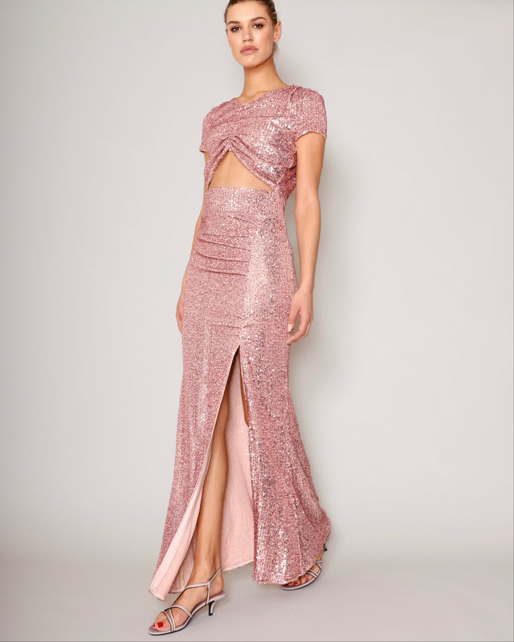 High Waisted Glow skirt lipstick