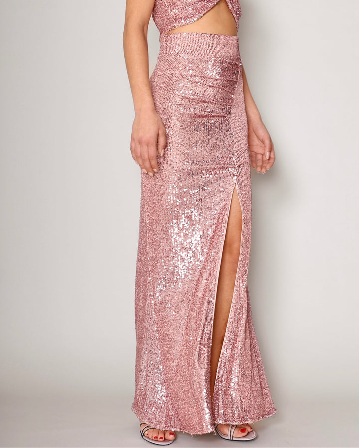 High Waisted Glow skirt lipstick