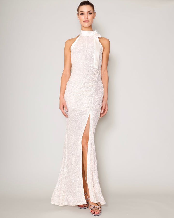 Halterneckdress white Glow