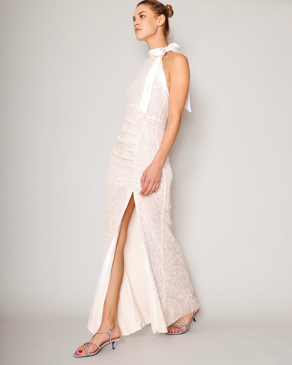 Halterneckdress white Glow