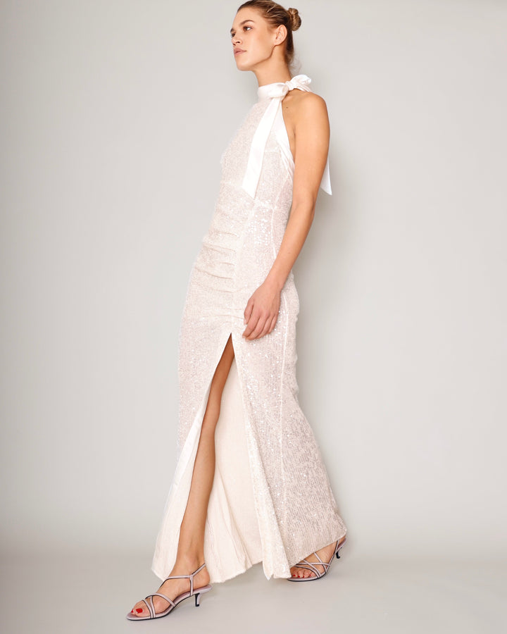 Halterneckdress white Glow