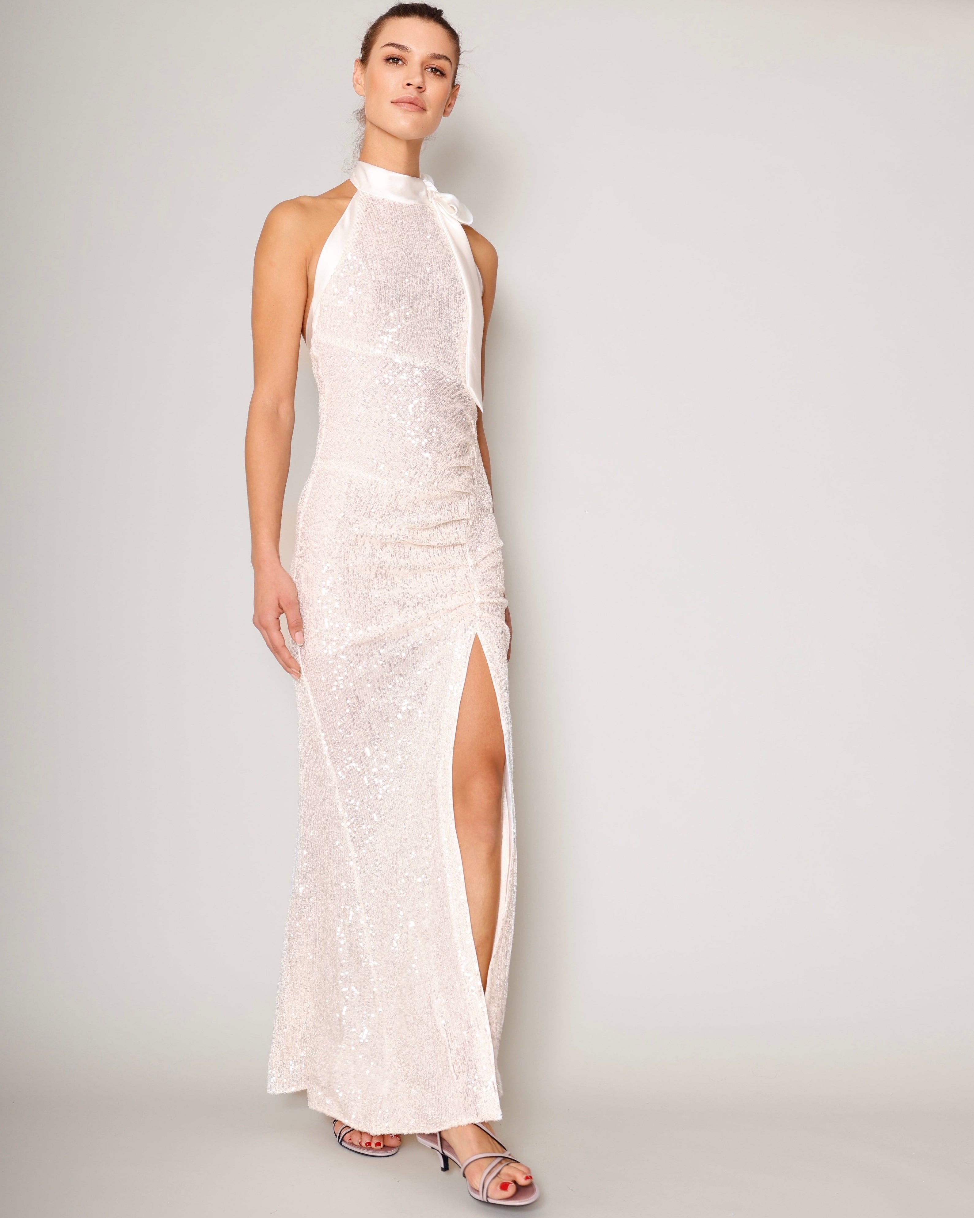 Halterneckdress white Glow
