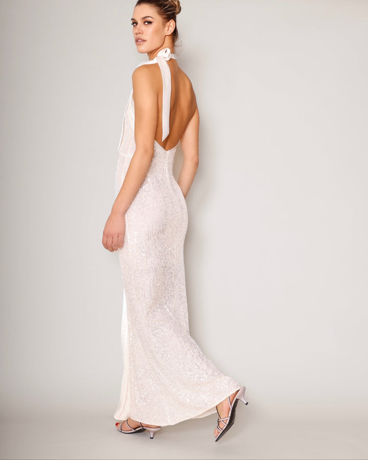 Halterneckdress white Glow