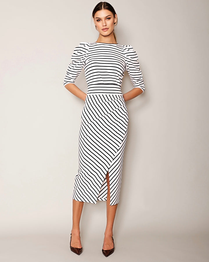 Striped Jersey Skirt