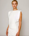 Padded Top off white