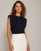 Padded Top navy