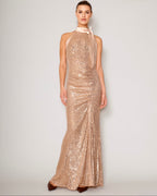 Neckholder-Kleid Glow Gold von Sonja Kiefer