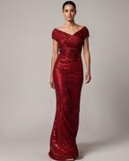 Pailletten-Abendkleid Opera Rot von Sonja Kiefer