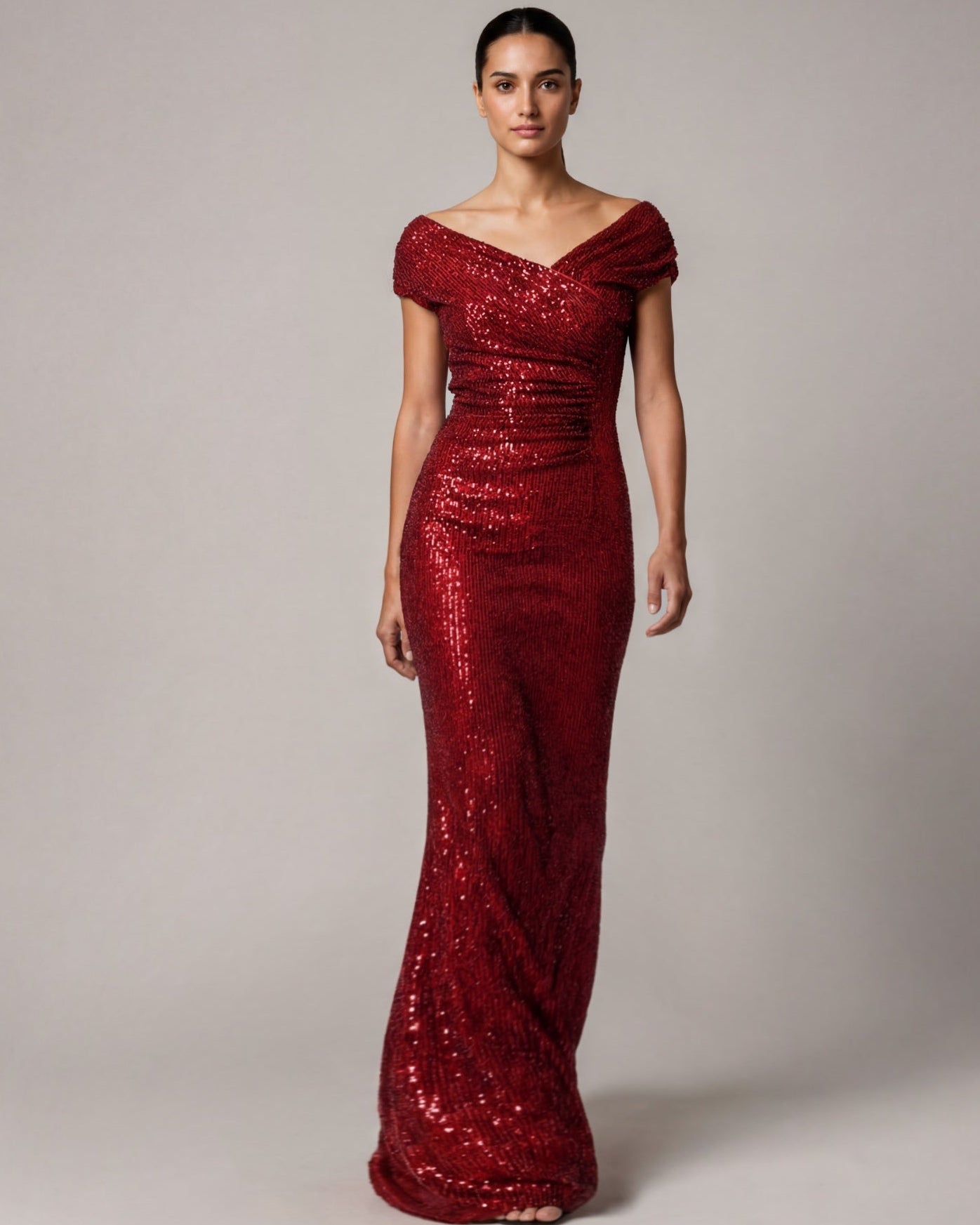 Pailletten-Abendkleid Opera Rot von Sonja Kiefer