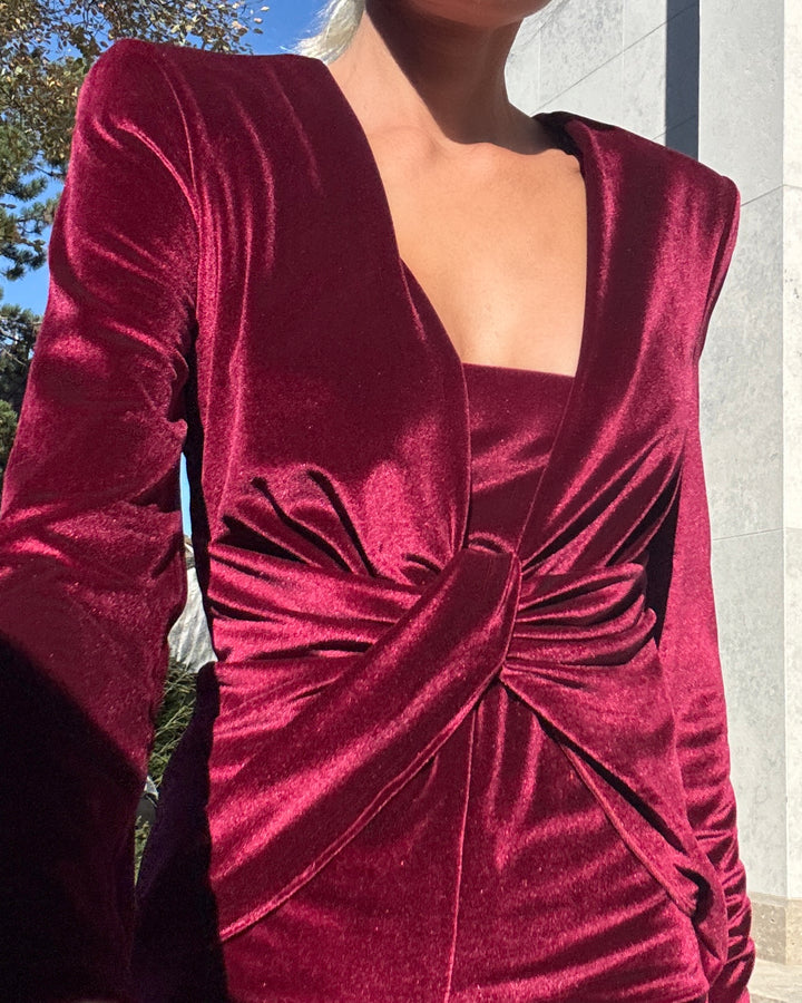 Velvet Catsuit Bordeaux