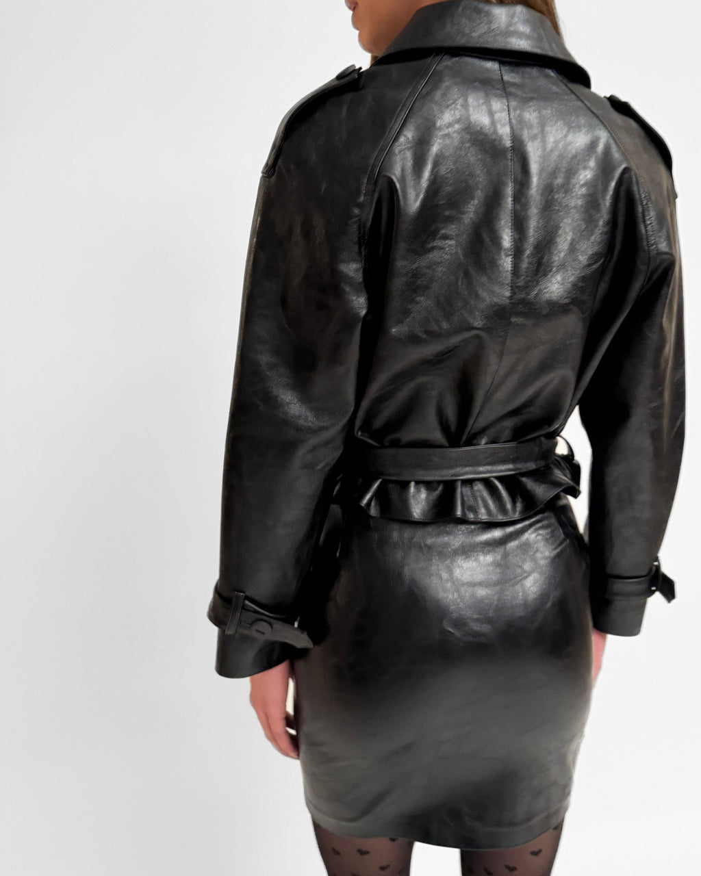 Caban Jacket vegan Leather black