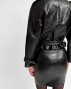 Pencilskirt vegan leather black
