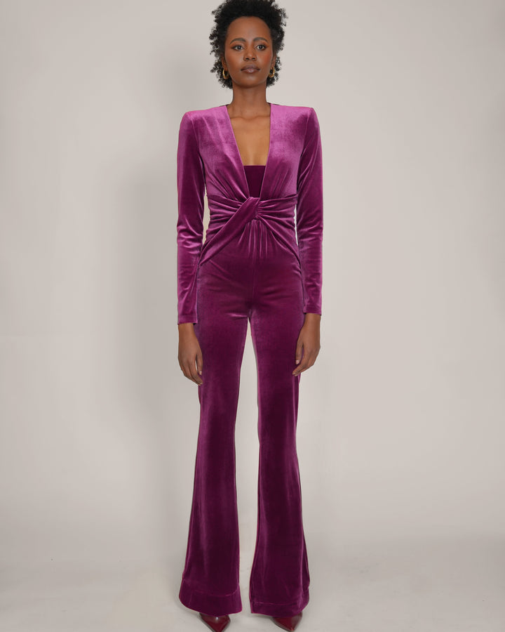 Velvet Catsuit berry