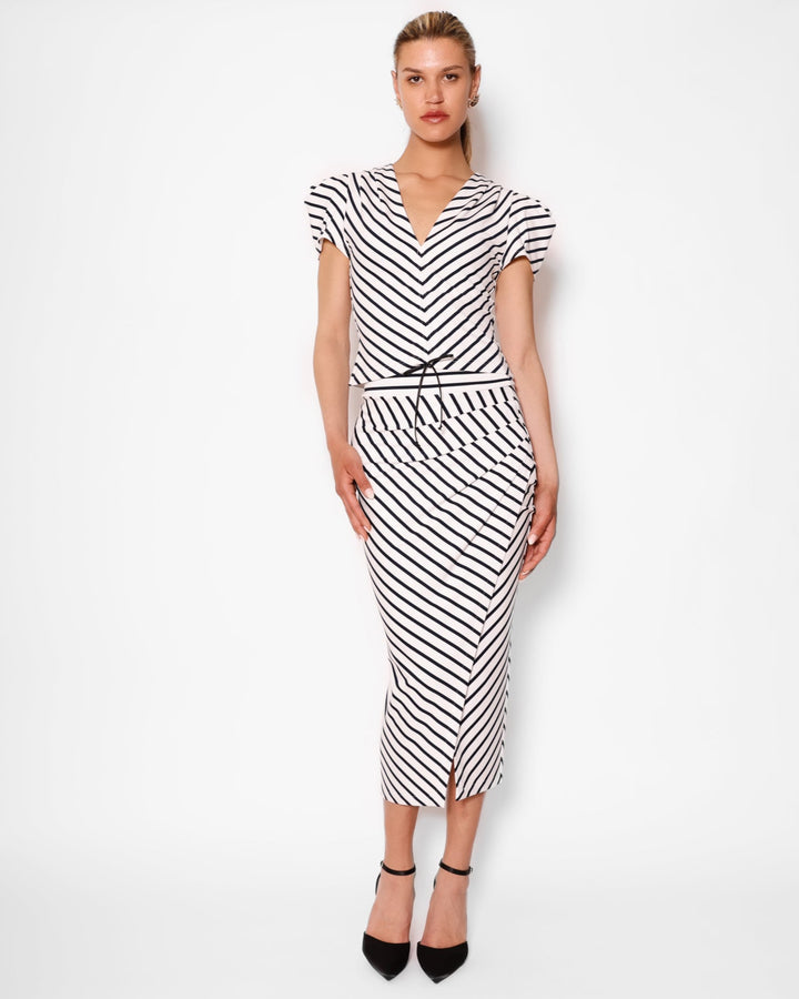 Striped Cropped Jersey Top