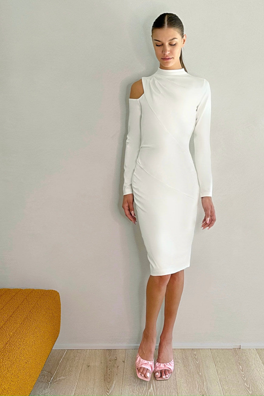 Cut-out Dress Jersey ivory