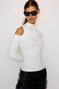 Cut-out-Shirt aus Jersey Ivory von Sonja Kiefer