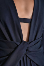 Deep Neckline Dress black