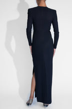 Deep Neckline Dress black