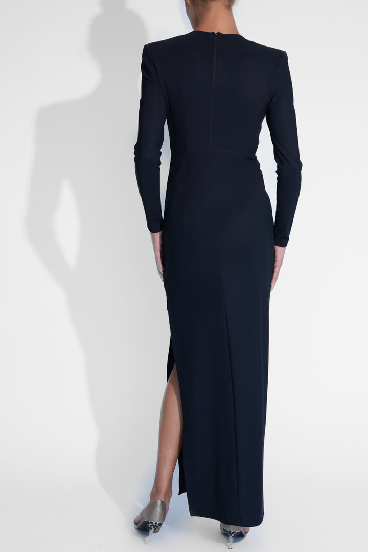 Deep Neckline Dress black