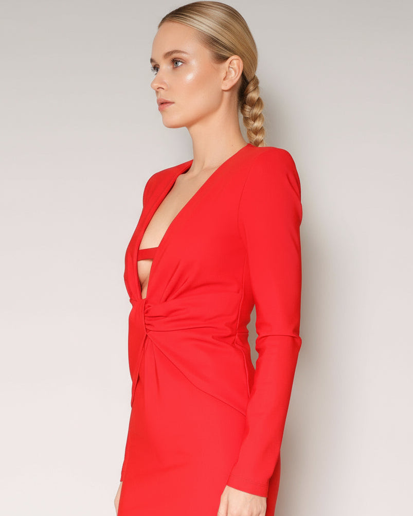 Deep Neckline Dress fire