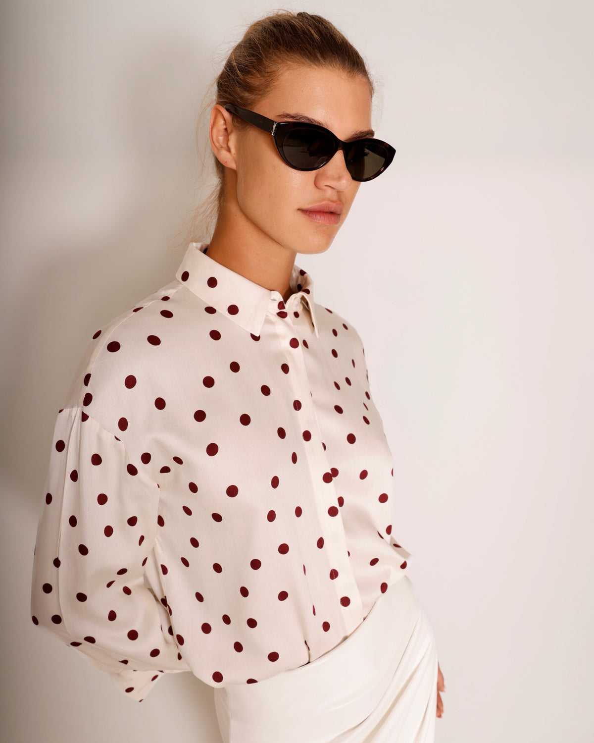 Polka Dot Shirt creme